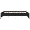 vidaXL Bed Frame Black Engineered Wood and Metal King Durable