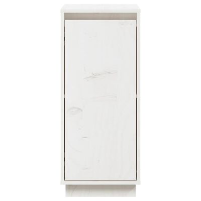 vidaXL Sideboard White 12.4"x13.4"x29.5" Solid Wood Pine
