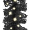 vidaXL Garland Black PVC Extra Long Artificial Christmas Garland Other