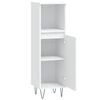 vidaXL Bathroom Cabinet White Engineered wood, iron Tall
