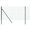 vidaXL Wire Mesh Fence Green 2.6x82.0' Galvanised Steel