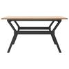 vidaXL Coffee Table Y-Frame 31.5"x31.5"x17.7" Solid Wood Pine and Steel