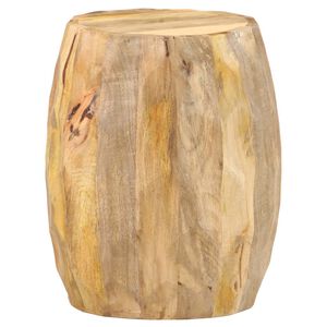 vidaXL Drum Stool Brown with golden streaks Solid mango wood Medium