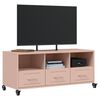 vidaXL TV Cabinet Pink Cold-rolled steel medium Rollable TV Cabinet