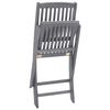 vidaXL Outdoor Chair Set of 6 Grey washed