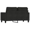 vidaXL 2-seater Sofa Black Fabric (100% polyester), metal frame, textilene