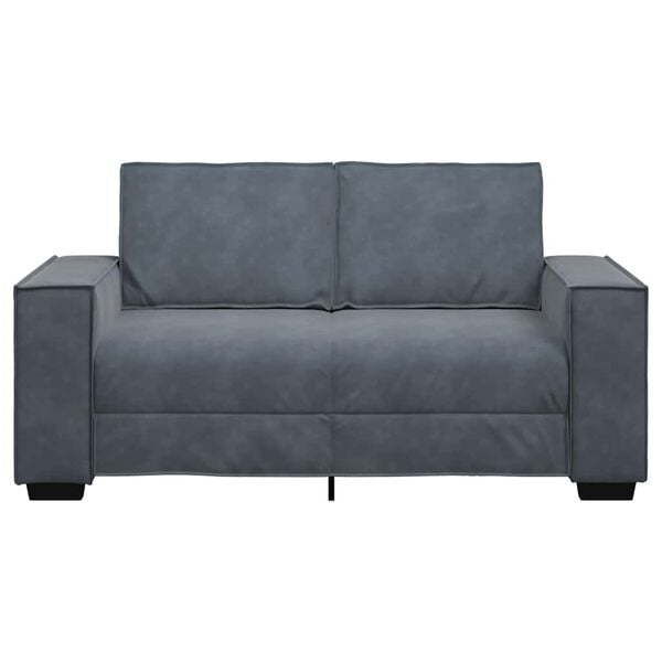 vidaXL 2-Seater Sofa Dark Grey Velvet 47.2 in width Durable