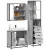 vidaXL Bathroom Furniture Set Grey Sonoma Engineered wood, metal