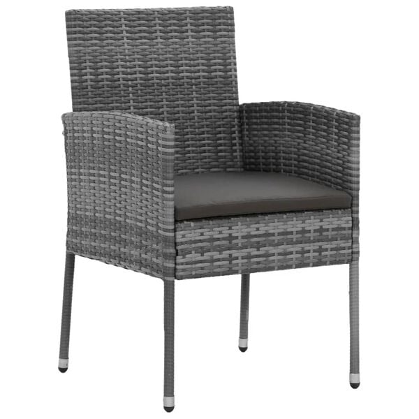 vidaXL Outdoor Dining Set Grey, Dark Grey
