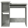vidaXL Desk Concrete grey Engineered wood Small Desk Rectangular