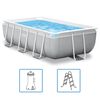 INTEX Above Ground Pool Grey Steel Large Collapsible Above Ground Pool