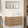 vidaXL Sink Cabinet Artisan oak Engineered wood 35.4 in width