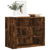 vidaXL Wall Cabinet Smoked Oak Engineered Wood 29.5 x 13.8 x 23.6 in