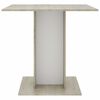 vidaXL Dining Table White and sonoma oak Engineered wood Medium Simple