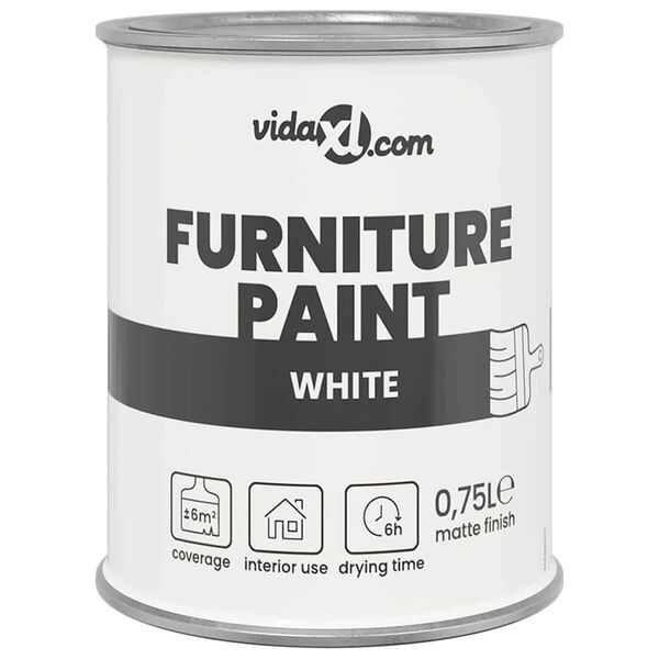 vidaXL Furniture Paint White 3.94 x 3.94 x 4.80 in Wall Print