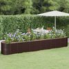vidaXL Garden Raised Bed Brown Powder-coated Steel Large Durable