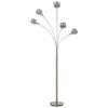 vidaXL Stand Lamp Silver and white Chrome-plated steel Extra Tall