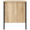 vidaXL Bedside Cabinet Sonoma Oak Engineered Wood, Iron Adjustable Feet
