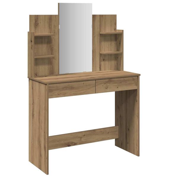 vidaXL Dressing Table Artisan Oak Engineered wood, Glass Large