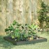 vidaXL Garden Raised Bed Olive green Steel 39.4 x 39.4 x 7.3 in Durable