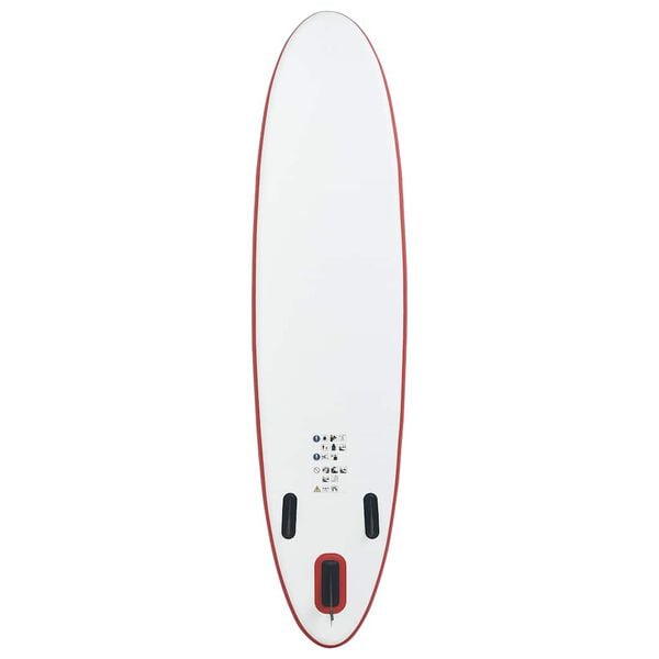 vidaXL Stand Up Paddle Board Set SUP Surfboard Inflatable Red and White