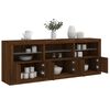 vidaXL Sideboard Brown oak Engineered wood and glass Large Sideboard