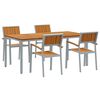 vidaXL Garden Dining Set 5 pcs Gray and brown