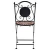 vidaXL Garden Chair Set of 2 Brown, Black, Cream