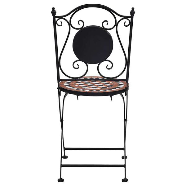 vidaXL Garden Chair Set of 2 Brown, Black, Cream