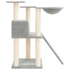 vidaXL Cat Tree Light gray Engineered wood, plush, sisal Nice Design