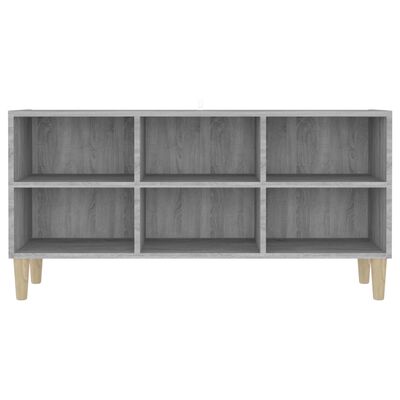 vidaXL TV Stand with Solid Wood Legs Gray Sonoma 40.7"x11.8"x19.7"