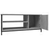 vidaXL TV Cabinet Gray Sonoma Engineered wood, steel Medium TV Cabinet