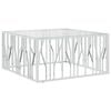 vidaXL Coffee Table Stainless Steel 39.4x39.4x19.7 in Durable