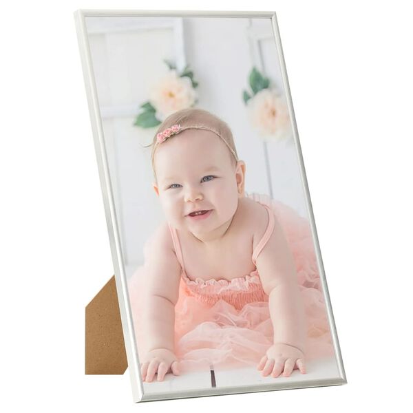 vidaXL Photo Frame Set of 3 Silver PVC 5.1 x 7.1 in Photo Frame