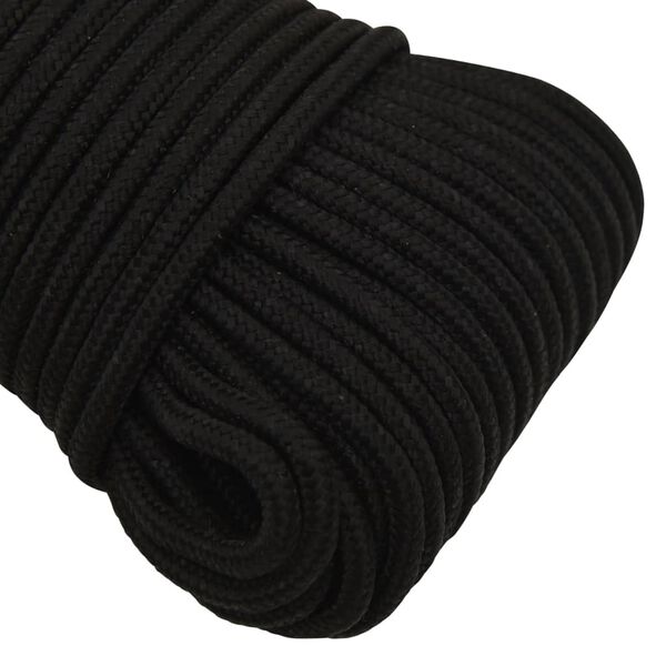 vidaXL Work Rope Black 0.16 " 1640.4 ' Polyester