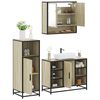 vidaXL Bathroom Furniture Set Sonoma oak Engineered wood, metal, glass
