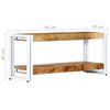 vidaXL TV Cabinet  90x30x15.7 " Solid Mango Wood