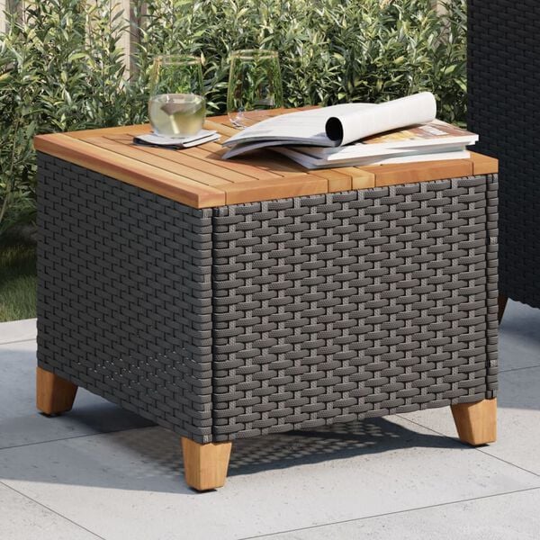 vidaXL Garden Table Black and Brown