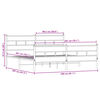 vidaXL Bed Frame Smoked Oak Steel, Engineered Wood 80 x 80 in Modern