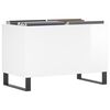 vidaXL Record Cabinet Glossy White Engineered wood, Iron Medium