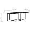 vidaXL Outdoor Dining Set Table: Black, Chair: Grey, Cushion: Anthracite