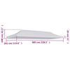 vidaXL Party Tent Roof 9.8'x19.7' White