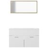 vidaXL Bathroom Furniture Set White and Sonoma Oak