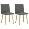 vidaXL Dining Chair Set of 2 Dark Grey