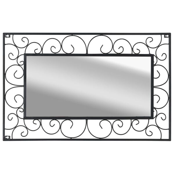 vidaXL Wall Mirror Rectangular 19.6"x31.4" Black