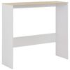 vidaXL Bar Table White and Oak Engineered wood 51.2x15.7x47.2 in