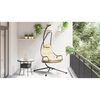 vidaXL Hanging Egg Chair Folding Beige 94 x 107 x 196.5 cm Steel