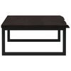 vidaXL Basin Shelf Dark Brown, Black Solid Oak Wood, Steel Medium