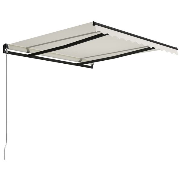 vidaXL Manual Retractable Awning 118.1"x98.4" Cream