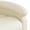 vidaXL Massage Recliner Chair Cream Faux Leather, Metal, Plywood Standard